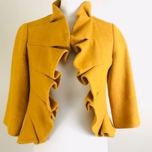 Mustard quarter sleeve jacket